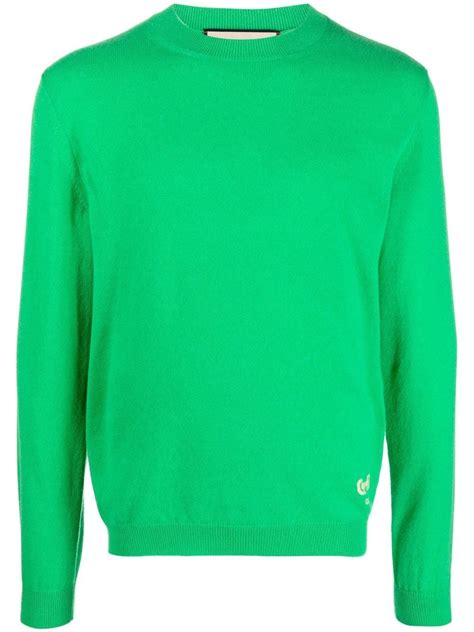 gucci round neck jumper|gucci sweater men.